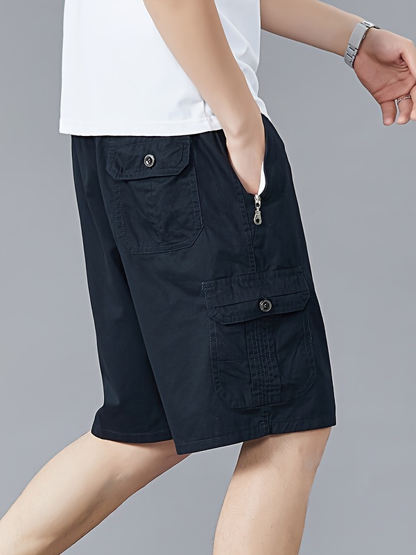 mens regular fit waist cotton cargo shorts with for summer outdoor and work details 20