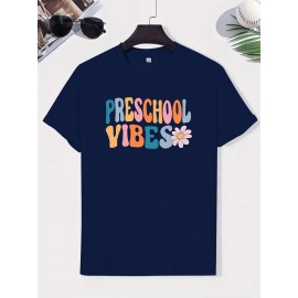 Men's Trendy Graphic Tee - Soft Polyester & Spandex Blend, Short-Sleeve Crew Neck T-Shirt | Casual Summer Top for Men & Teens | Breathable & Stretchy | Non-Transparent | Regular Fit