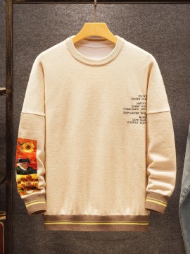 Oversized Van Gogh Print Sweater for Men And Women, Knitted Casual Sweater for Men, Pullover for .