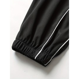 Men's Casual Loose Fit Joggers, Chic Street Style Sports Pants For Outdoor Activities