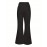 Men's Vintage-Inspired Flare Pants - Solid Color, Mid-Rise Bell Bottoms with Cotton Blend, Machine Washable