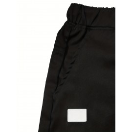 1pc Men'S Casual Polyester Drawstring Sweatpants, Solid Color, Regular Fit, Street Style with Pockets