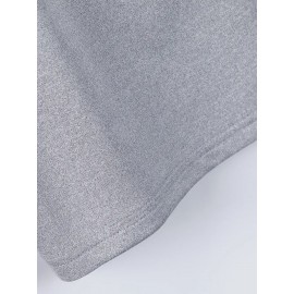 1pc Crane Emblem Casual Shorts, Polyester Knit Fabric with Slight Stretch, Regular Fit with Pockets, Alphabet Pattern - Comfortable Summer Wear