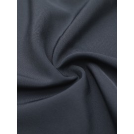 Men's Solid Shorts With Zipper Pockets, Casual Elastic Waist Drawstring Shorts For Summer