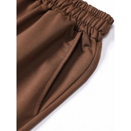 Men's Casual Cross Print Shorts with Pockets - Breathable Polyester, Machine Washable