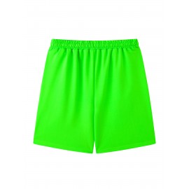 Men's Casual Rock Print Drawstring Shorts - Breathable Polyester, Pockets Included, Machine Washable