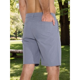 Men's Lightweight Golf Shorts - Quick Drying, UPF 50+ Sun Protection, Comfortable Elastic, 5 Pockets, Regular Style, Suitable for Hiking, Work, Casual Wear - Very Suitable for Spring and Summer
